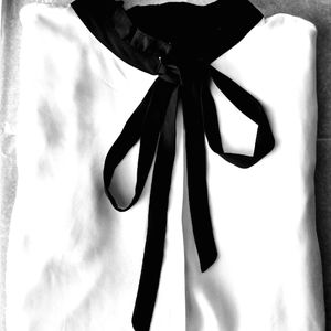 White Tuxedo Blouse